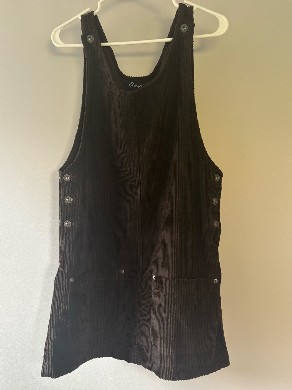Blue Age Brown Corduroy Pinafore Dress